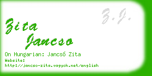 zita jancso business card